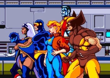 Снимок экрана из уникальной X-Men:The Arcade Game 1992 года
