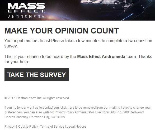  Electronic Arts   ,      Mass Effect: Andromeda 