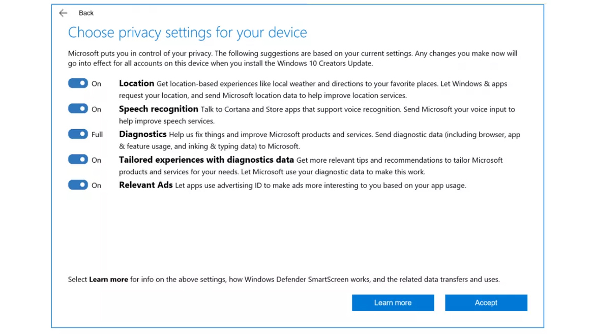 Microsoft раскрыла, какие данные собирает через Windows 10