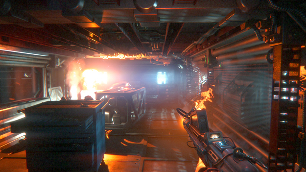 В новом трейлере Alien: Isolation посторонний догнал героиню игры в циркулирующей шахте