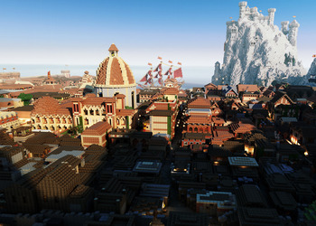 Снимок экрана материка Вестерос в Minecraft