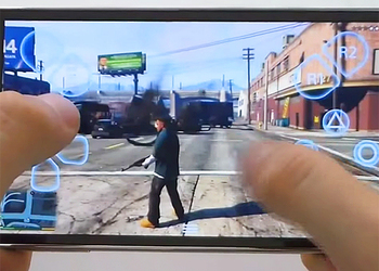 Кадр из ролика с поддельной мобильной версией GTA V