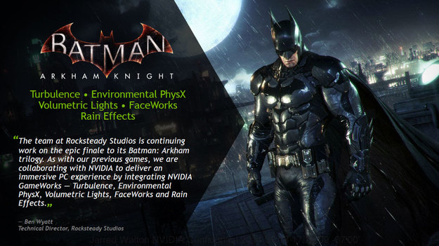 Wild Hunt и Batman: Arkham Knight оборудуют современными картинными технологиями