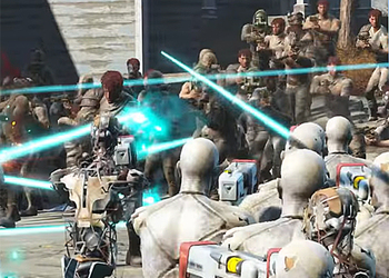 Сражение 50 рейдеров с 50 синтами в Fallout 4 засняли на видео