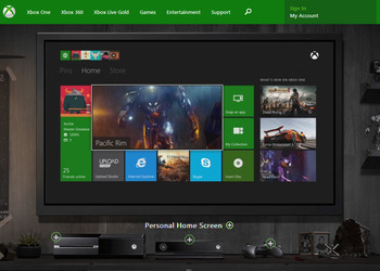 Скриншот сайта Xbox One