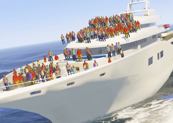 Игроки GTA V проверили, смогут ли 100 человек потопить яхту, в новом видео