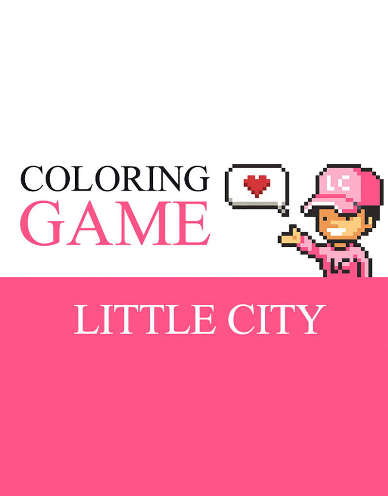 Coloring game: little City. Lil City. Box City.