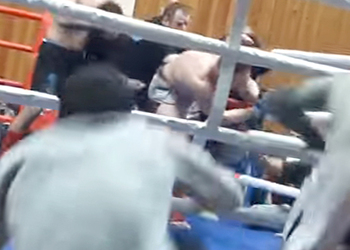 На российском матче по MMA произошла массовая бойня между болельщиками