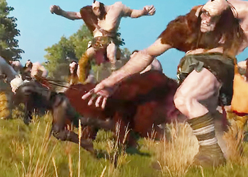 Игрок The Witcher 3: Wild Hunt записал на видео сражение армии циклопов с армией медведей