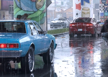 GTA 6 стекающие капли дождя на кузове автомобиля показали