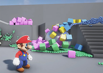 Марио заставили тестировать систему физику Nvidia Flex на движке Unreal Engine 4.8