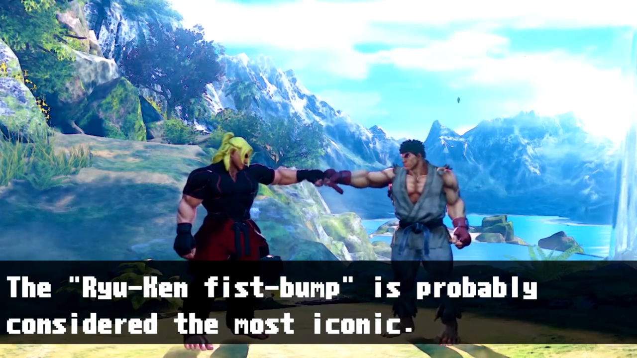 ryu and ken fist bump