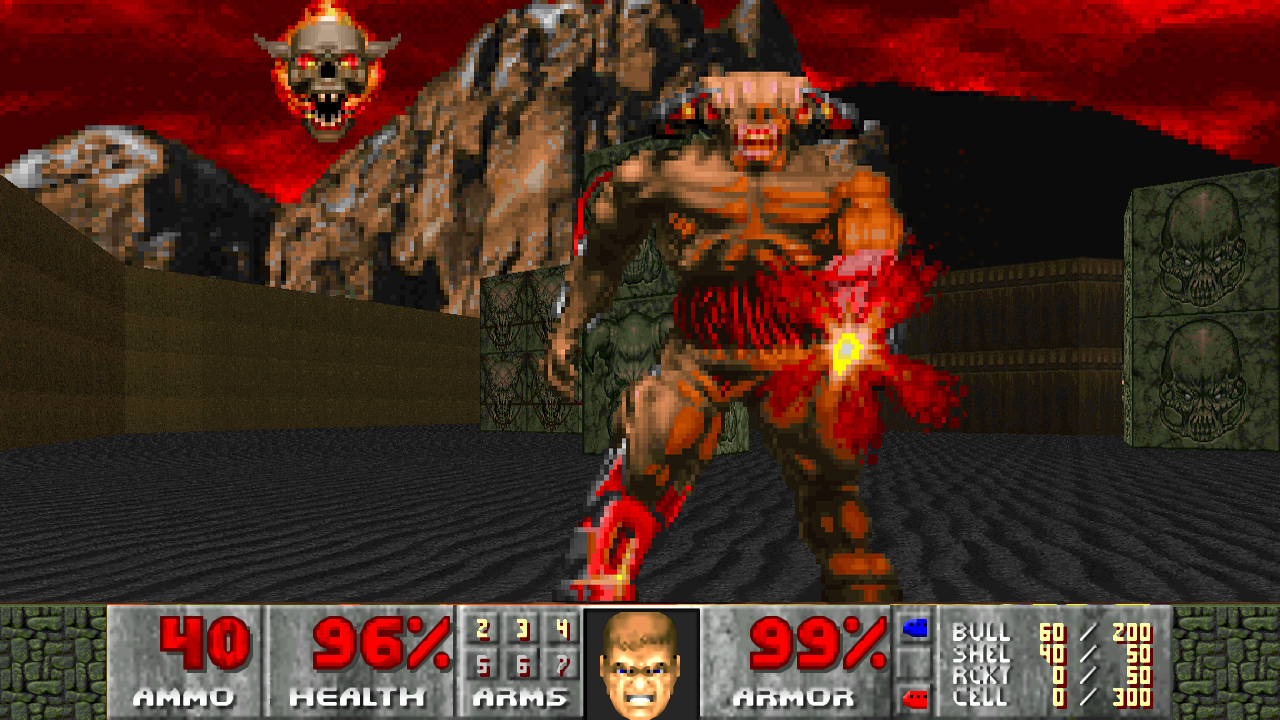 Doom 1993 уровни с Кибердемоном
