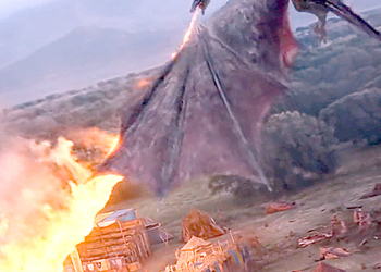 В «Игре престолов» дракон прилетел на рыцарский турнир и всех сжег