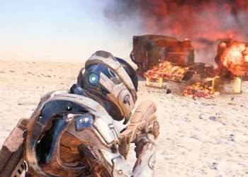 Бой с использованием ракетного ранца и инопланетного оружия показали в новом геймплее Mass Effect: Andromeda